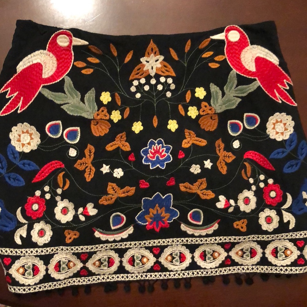 Super cute embroidered mini skirt